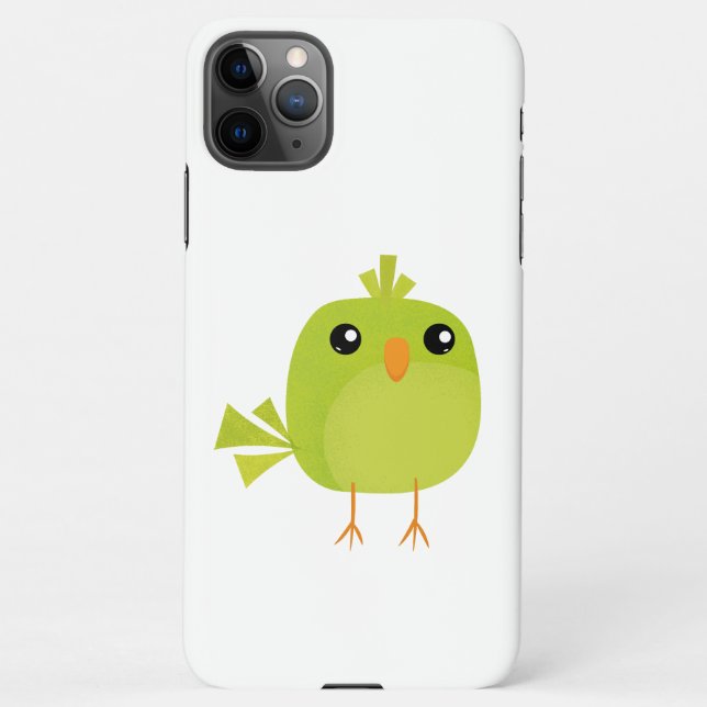 Green Bird Cartoon iPhone Hülle (Rückseite)