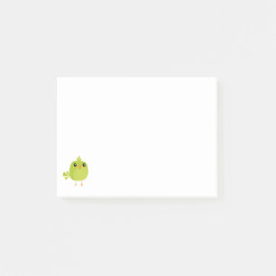 Green Bird Cartoon Post-it Klebezettel