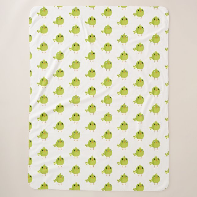 Green Bird Cartoon Sherpadecke (Vorderseite)