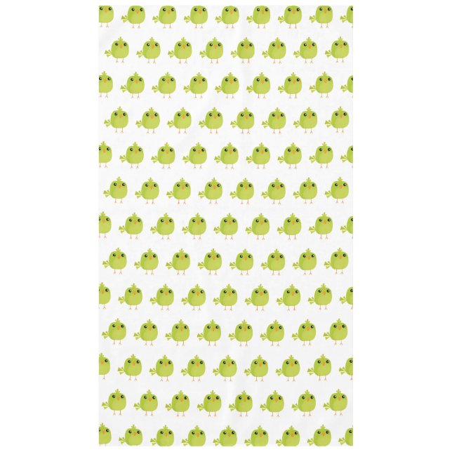 Green Bird Cartoon Tischdecke (Vorderseite)