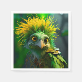 Green Bird Serviette