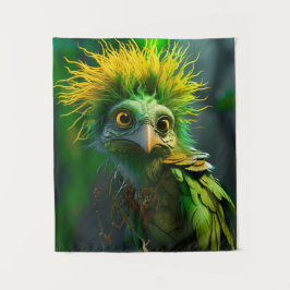 Green Bird Wandteppich