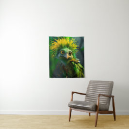 Green Bird Wandteppich