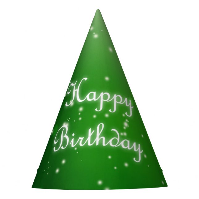 Green Birthday Partyhütchen (Vorderseite)