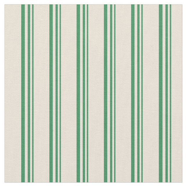 Green & Bisque Streifen Muster Stoff (Nahaufnahme)