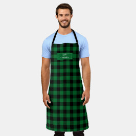 Green Black Buffalo Kariert Lumberjack Personalisi Schürze