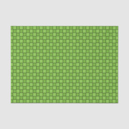 Green Black Checkerboard Muster Seidenpapier