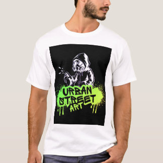 Green & Black Edgy Urban Street Art T - Shirt - Bo