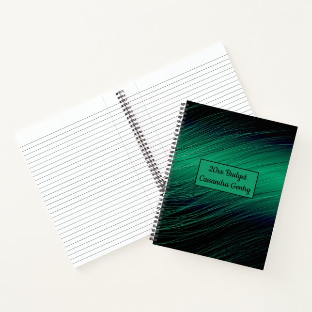 Green Black Elegant Personalisiert Beruflich Notizbuch (Innenseite)
