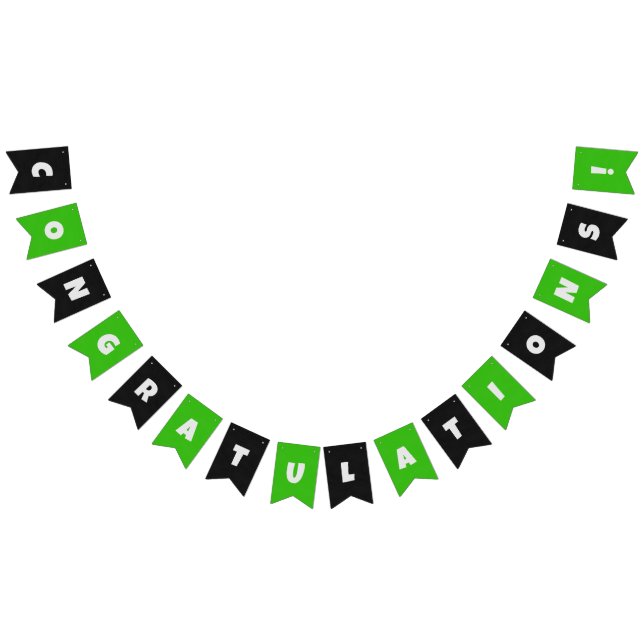 Green Black Male Firmengratulation ganz nach Ihren Wimpelkette (Alle)