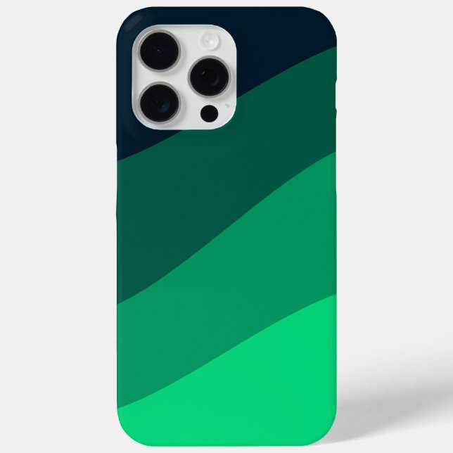 Green Black Ombre Wave Muster Case-Mate iPhone Hülle (Rückseite)