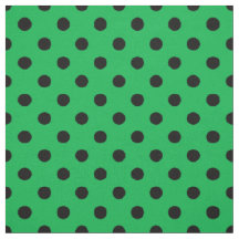 Green Black Polka Dots Textile