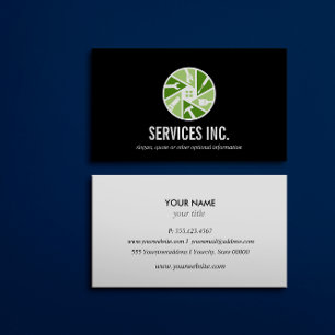 Green Black Repairing services logo professional Visitenkarte