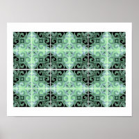Green Black Swirl Inspiriert von Portugiesisch Azu
