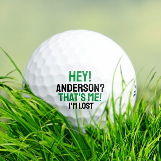 Green Black Typografy Funny Love Golf Ball (Von Creator hochgeladen)
