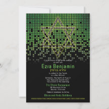 Green Black Video Game Gamer Bar Mitzvah