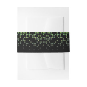 Green Black Video Game Gamer Bar Mitzvah Einladungsbanderole