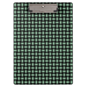 Green Black Weave Pattern Klemmbrett