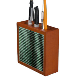 Green Black Weave Pattern Stifthalter