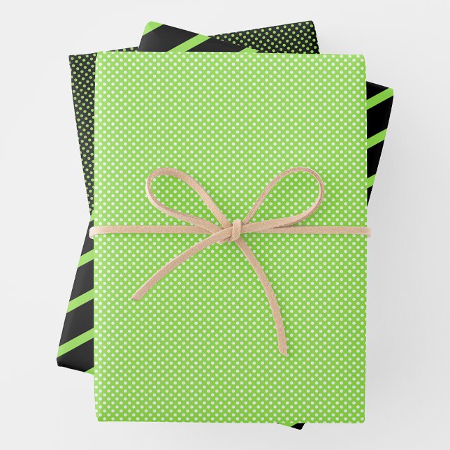 Green, Black & White Geschenkpapier Set (Von Creator hochgeladen)