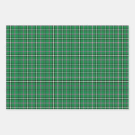 Green Black White Plaid Classic Geschenkpapier Set