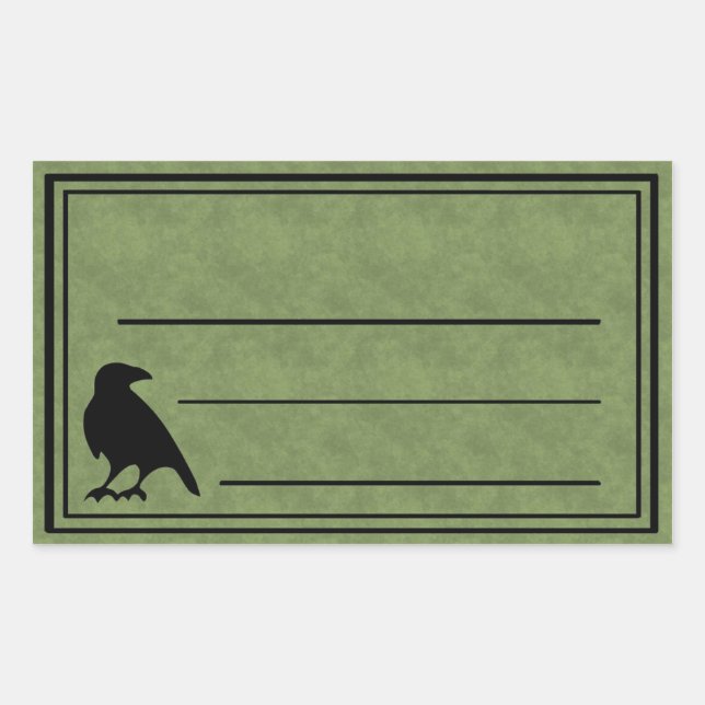 Green Blank Raven Stickers (Vorderseite)