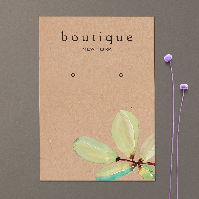 Green Blätter Branch Earring Display Card (Von Creator hochgeladen)