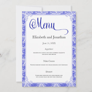 Green Blätter Wedding Reception Menu Card Einladung