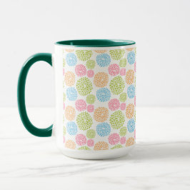 GREEN BLAU ORANGE PINK OSTERE BLUME TASSE