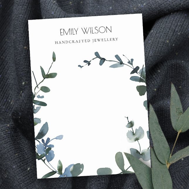 GREEN BLAUE COIN EUCALYPTUS FAUNA NECKLACE DISPLAY VISITENKARTE (Von Creator hochgeladen)