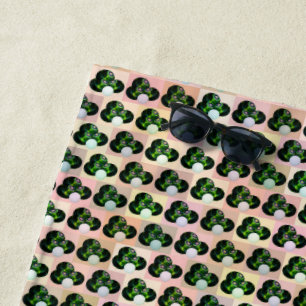 Green Block Art Lawls Muster, Strandtuch