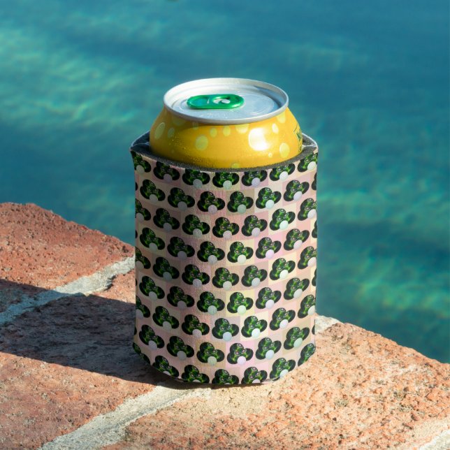 Green Block Art Lawn Bowls Pattern, Can Cooler Dosenkühler (In Situ Pool)
