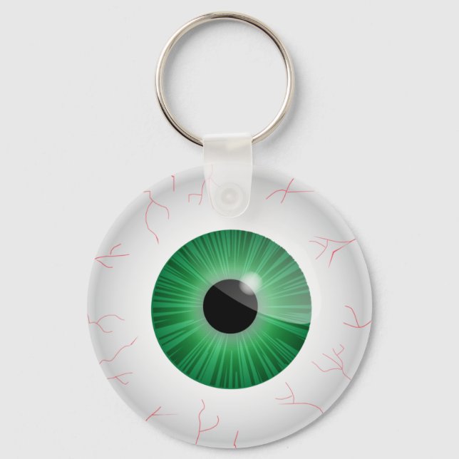 Green Bloodshot Eyeball Key Chain Schlüsselanhänger (Vorderseite)
