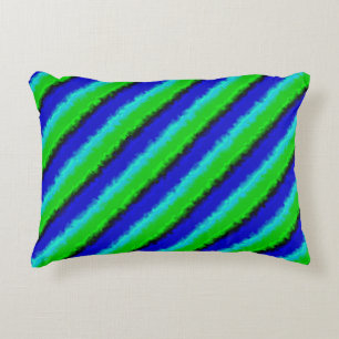 Green Blue abstrakt 3D Regenbogenmuster Dekokissen