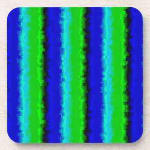 Green Blue abstrakt 3D Regenbogenmuster Getränkeuntersetzer