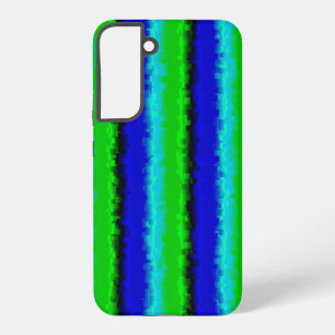 Green Blue abstrakt 3D Regenbogenmuster Samsung Galaxy Hülle