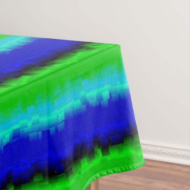 Green Blue abstrakt 3D Regenbogenmuster Tischdecke (Beispiel)