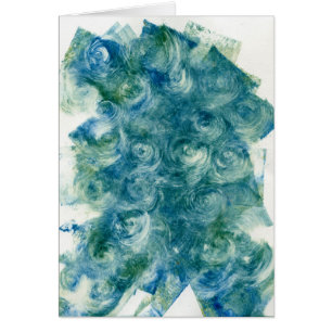 Green Blue Abstrakt Monoprint
