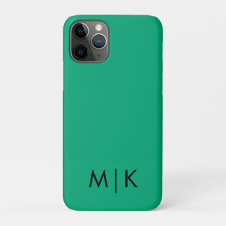 Green Blue and Black Modern Monogram  Case-Mate iPhone Hülle