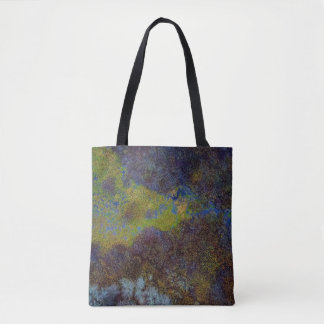 Green, blue, and brown mat tasche