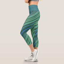Green Blue Aquamarin Cool Stripes Abstrakt Psyched