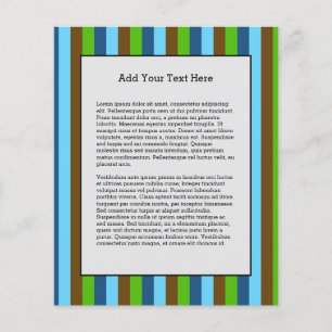 Green Blue Brown Vertikal Lines Earth Day Flyer
