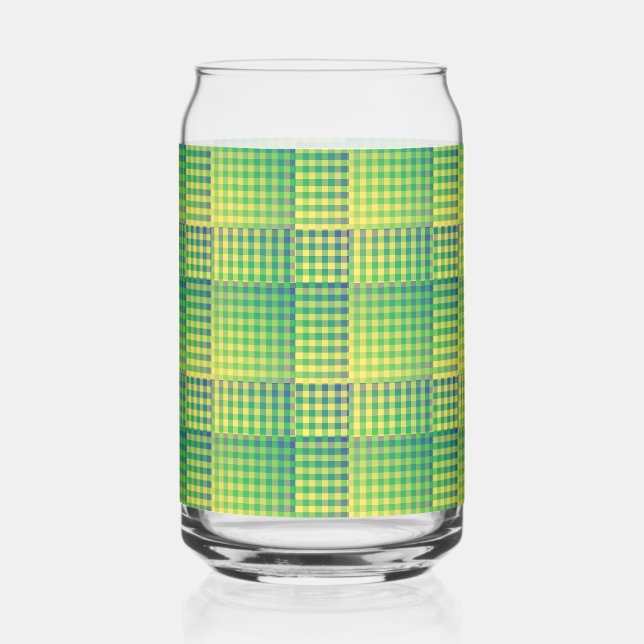 Green Blue Checker Abstract Pattern (Recto)
