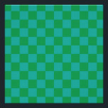 Green Blue Checkered Gingham Pattern Poster<br><div class="desc">Green Blue Checkered Gingham Pattern</div>