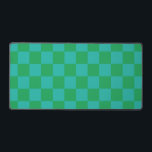 Green Blue Checkered Gingham Pattern Schreibtischunterlage<br><div class="desc">Green Blue Checkered Gingham Pattern</div>