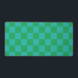 Green Blue Checkered Gingham Pattern Schreibtischunterlage<br><div class="desc">Green Blue Checkered Gingham Pattern</div>