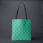Green Blue Checkered Gingham Pattern Tasche<br><div class="desc">Green Blue Checkered Gingham Pattern</div>