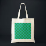 Green Blue Checkered Gingham Pattern Tragetasche<br><div class="desc">Green Blue Checkered Gingham Pattern</div>