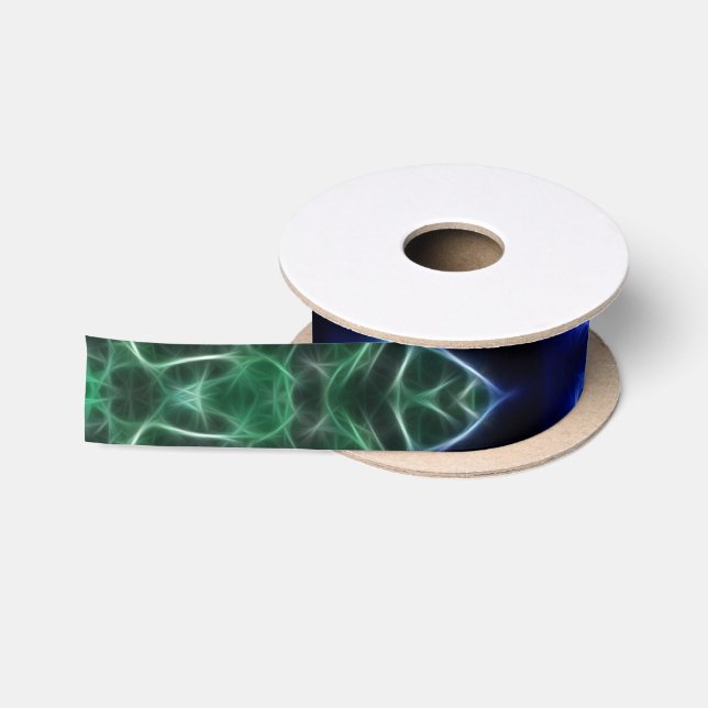 Green Blue Fantasy Satinband (Spule)