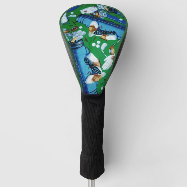 Green & Blue Golf Theme Headcover (Vorderseite)
